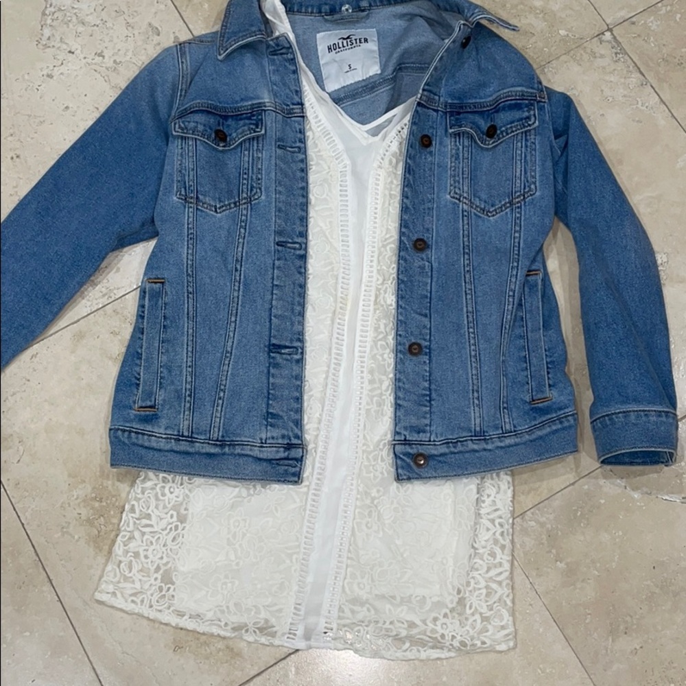 Abercrombie a&f white floral lace dress mini